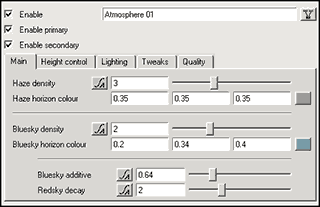 Paramètres atmosphère